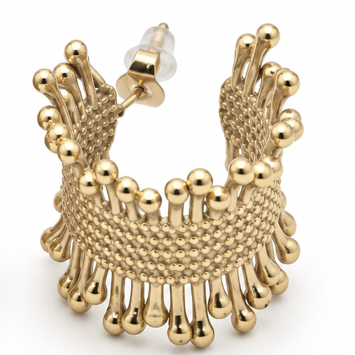 Créoles Couronne dorées, détail