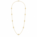 Sautoir fin neuf maillons marine, acier 316L doré - Debo Bijoux