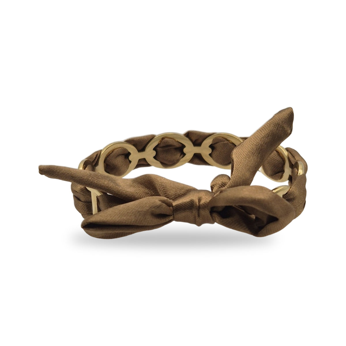 Bracelet ruban noué bronze
