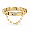 Bracelet italien étoiles, vue de face